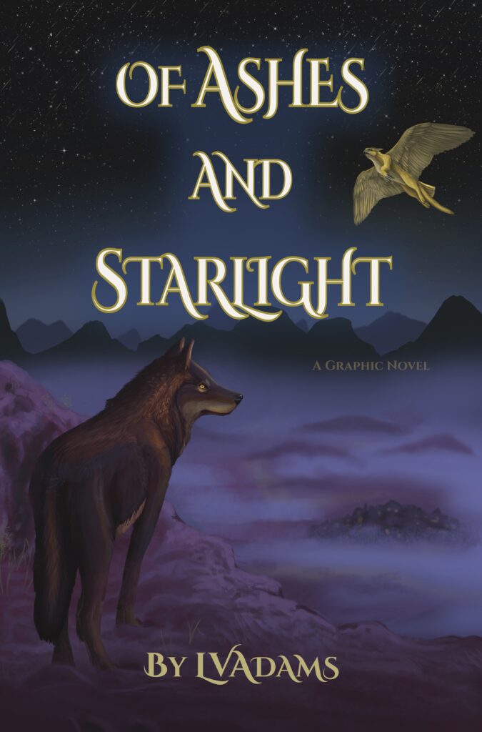 The title page for Ashes and Starlight